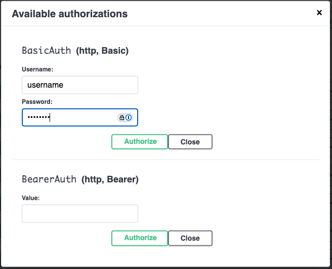 API Playground Token Create